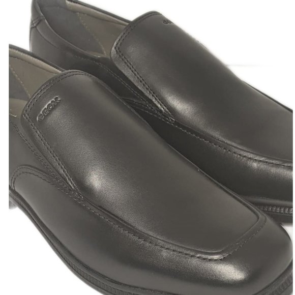 Geox J Federico N Kids Leather Slip On Shoe Black - Picture 9 of 11